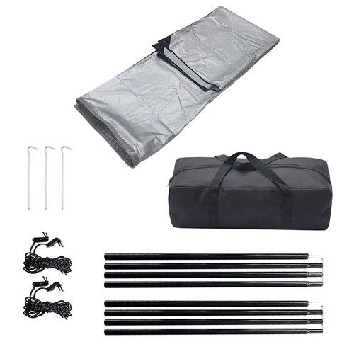 2.5-4.5mx2.4m Campervan Awning Canopy Sun Shade Shelter with Poles For Caravan