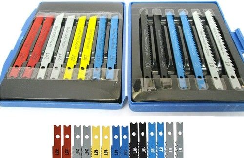 14PC UNIVERSAL JIGSAW BLADE SET METAL PLASTIC WOOD FITS BLACK & DECKER JIG SAWS