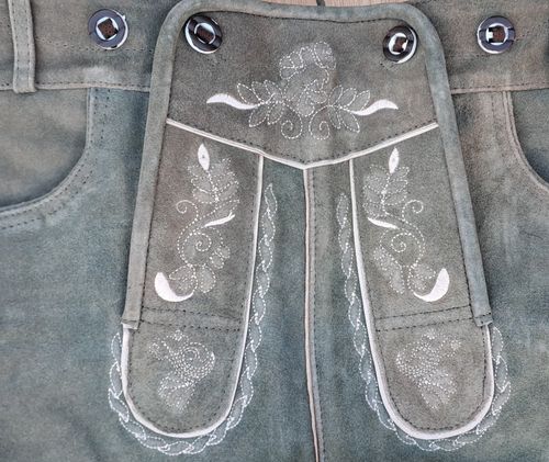 Lederhosen leather German shorts Oktoberfest mens shorts plus matching Braces — image 5