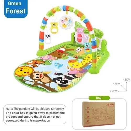 GYM PLAY MAT BABY NEWBORN KID 3 IN1 FITNESS MUSIC LAY FUN PIANO MUSIC KID GIFT — image 2