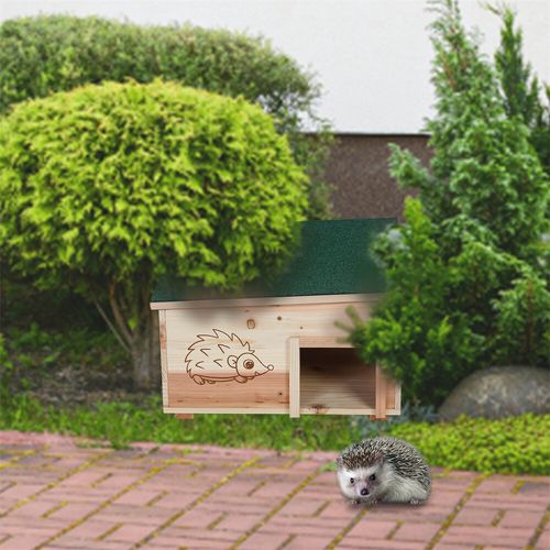 Eco Friendly Wooden Hedgehog House Gerbil Hamster Rat Hibernation Shelter Hutch — image 16