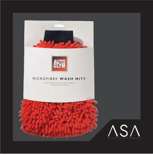 Autoglym Microfibre Wash Mitt Car Wash Noodle Mitt Red Detailing