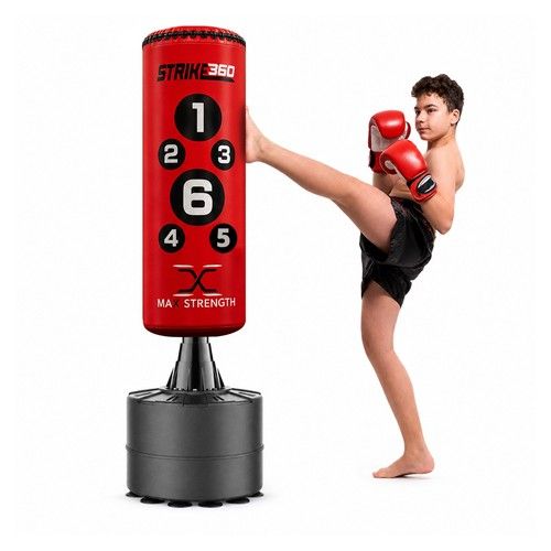 MAXSTRENGTH Freestanding Punch Bag Boxing MMA Training kick boxing 4ft, 6ft
