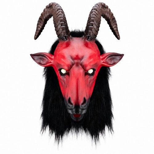 Full-Head Goat Mask One-Size Full Head Goat Mask Stretchy for Stage Performances