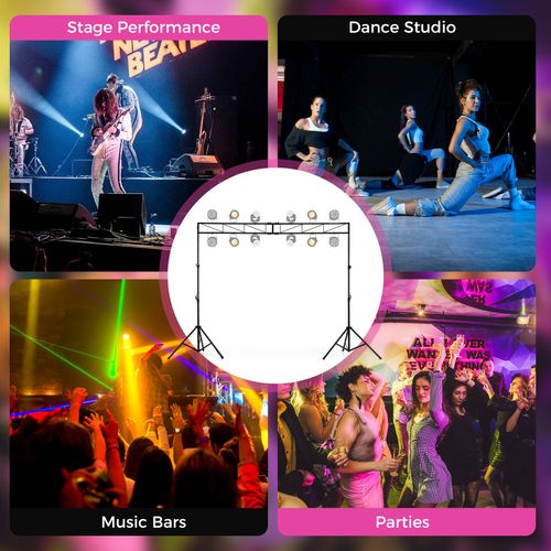 Lighting Truss System Portable DJ Light Stand Adjustable Metal Folding Tripod — image 7
