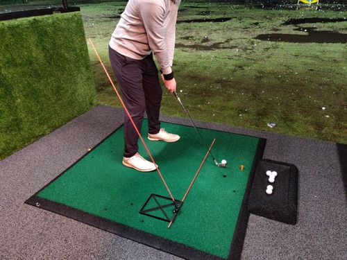 Golf Swing Plane Alignment Training Practice Aid Plate Stick Holder — image 3