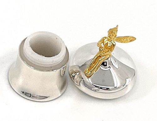 Tooth Fairy Box Victorian Style 925 Sterling Silver With Gold Plated Fairy — image 9