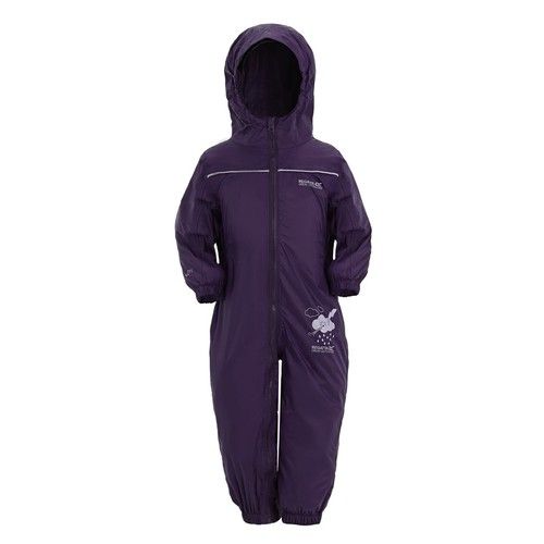 REGATTA PUDDLE IV BOYS GIRLS WATERPROOF ALL IN ONE RAIN SUIT KIDS CHILDRENS