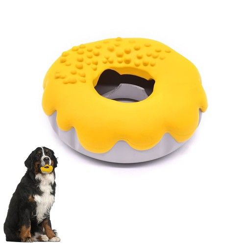 Indestructible Dog Toys Dog Chew Toy Treat Dispenser Interactive Dog Donut