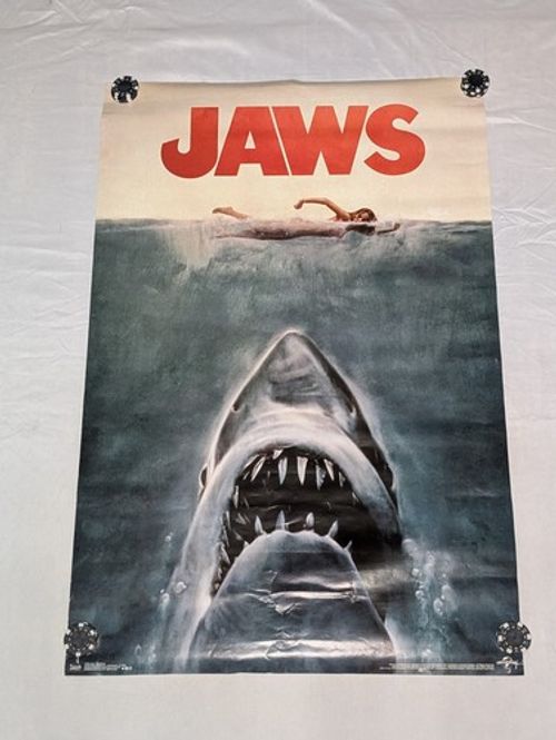 Original Vintage One-Sheet Movie Poster, JAWS Universal ROLLED