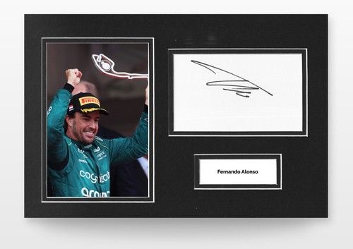 Fernando Alonso Hand-Signed 12x8 Photo Display Formula 1 F1 Memorabilia COA