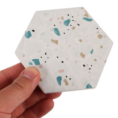 Reusable Hexagon Diatomite Coasters Absorbent Cup Mats for Coffee Tea Wine — image 11