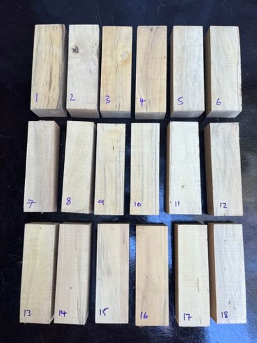 ENGLISH BOXWOOD knife handle scales carving blank 150 x 40-50 x 30-40mm GRADE A