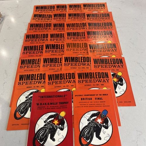 Wimbledon Speedway Programmes - Job Lot Of 29 - 1966