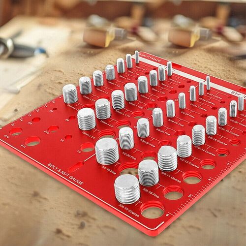 Nut and Bolt Thread Checker 34 Thread Identifier Gauge Inch Metric Screw NEW — image 4