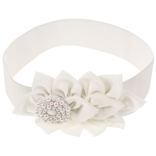 White Elastic Waist Belt for Women Decorative Dress Accessory Comfortable Design — image 9