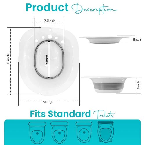 Foldable Hanging Toilet Sitz Bath for Postpartum Hemorrhoids Patient Healing UK — image 7