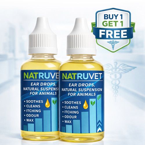*MAX STRENGTH* Dog Ear Drops STOP Shaking Ears Itching Mites Odour Wax 2x30ml