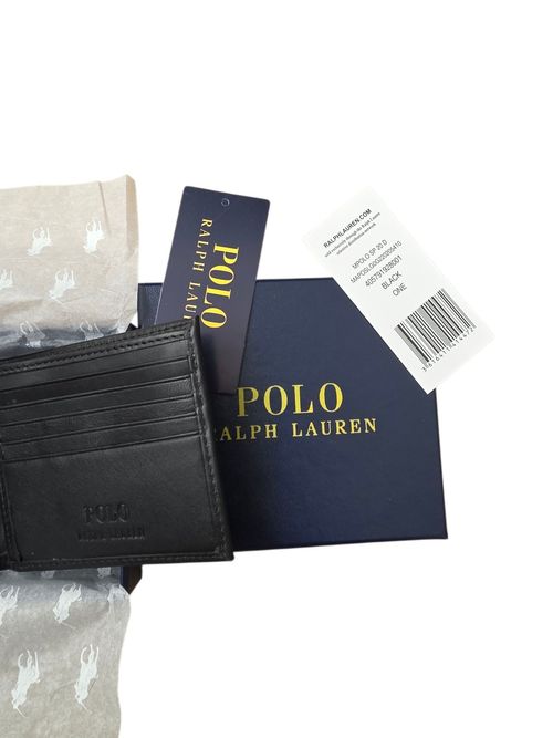 Polo Ralph Lauren Genuine Leather Wallet Men’s | Black | Embossed Logo | Gift — image 24