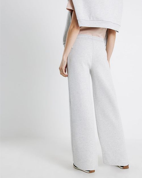River Island Womens Joggers Grey RVR Edition Wide Leg Elasticated Pants Bottoms — image 3