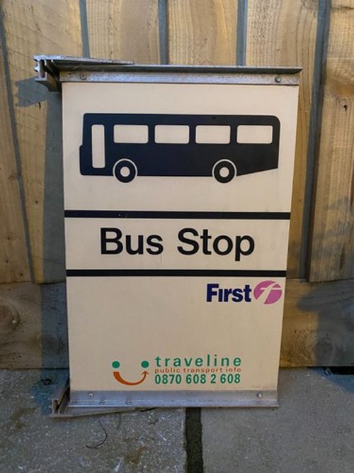 First Group Original Bus Stop, Original Brackets, Double Sided *REDUCED*