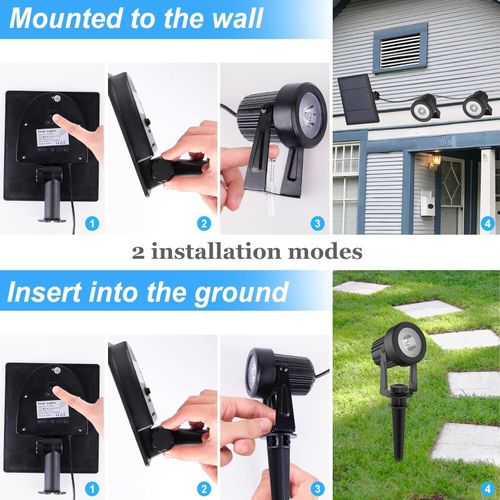 T-SUN Solar Powered Spot Lights LED Outdoor Wall Light Garden Landscape Lamps UK — image 4