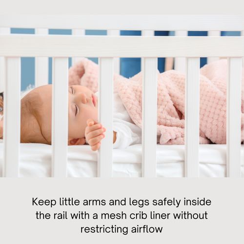 Cozy Cradle Breathable crib mesh liner, Brand new, White color, Crib bumper — image 4