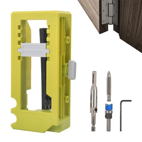 Door Hinge Routing Jig Stable Easy Installation Hinge Router Template Adjustable — image 3