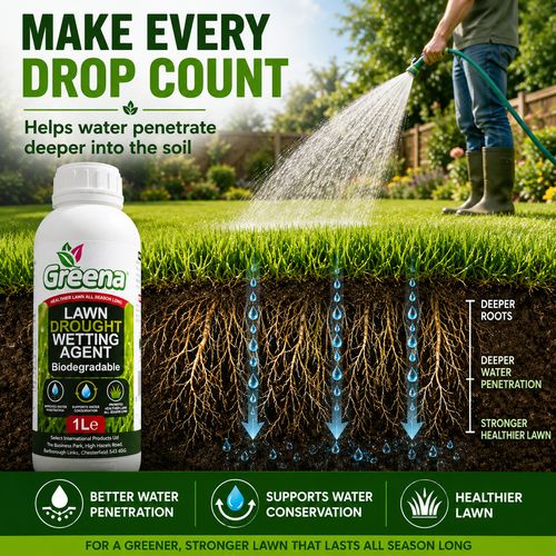 Greena Lawn Drought Wetting Agent 1L (2,000 sq m) Grass Rescue Treatment UK Made — image 5