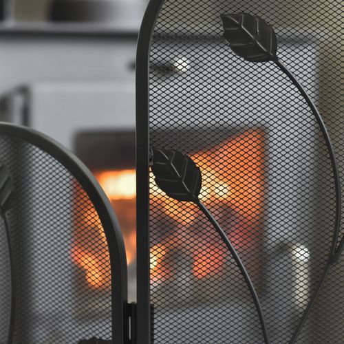 Ornate Four Fold Fire Guard with Vine Detailing — image 4