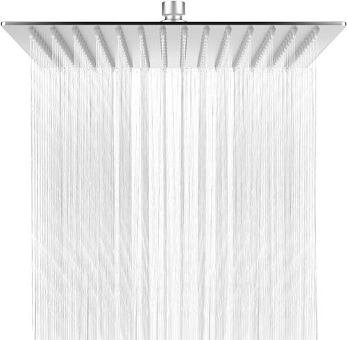 Bathroom Mixer Shower Thermostatic Dual Head Square Rainfall Head Handset Chrome — image 4