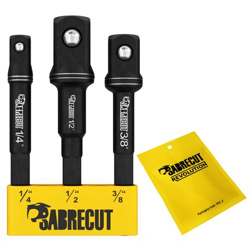 SabreCut Impact Rated Drill Driver Socket Adapters Set 1/4'' Hex Drive — image 1