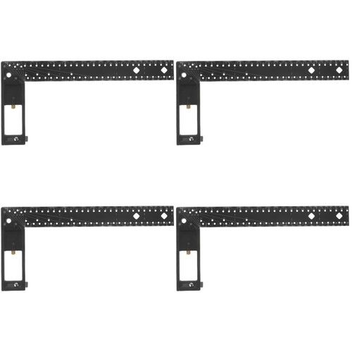 Multi Angle Measuring Ruler Black Aluminum Alloy Folding Ruler for Woodworking