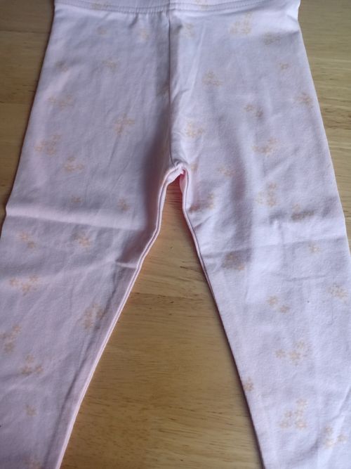 George Girls Pink Cotton Floral 2 Pc Leggings 2-3 Years Pull On Casual Play — image 2