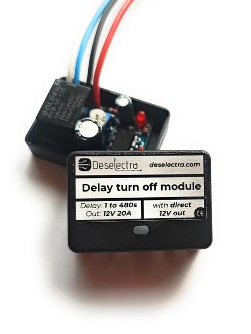 Easy to use car timer switch  relay 1-480 sec delay off 20A direct 12V out — image 2