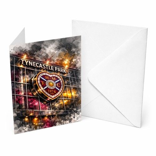 Tynecastle - Heart of Midlothian - Football Stadiums - A5 Greetings Cards Prints
