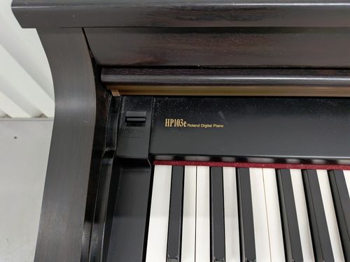 Roland HP103e digital piano and stool in dark rosewood finish stock number 26392 — image 10