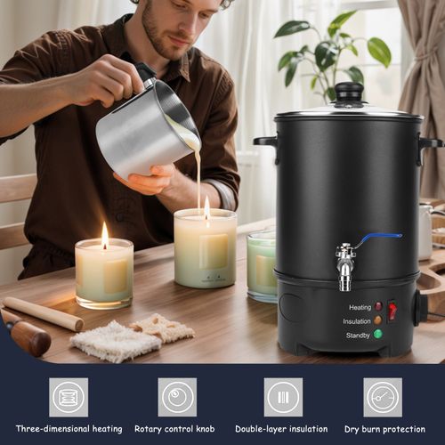 6L 1100W Commercial Wax Melter for Candle Soap Making Electric Melting Pot 220V — image 4