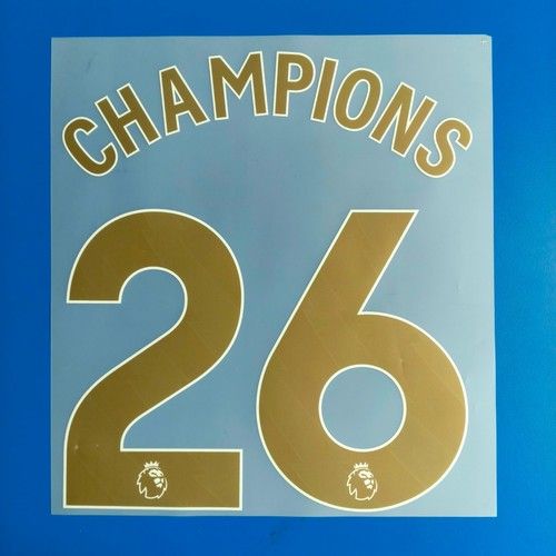 2025-2026 Premier League Champions 26 Adult Size Name Number Set Print  Arsenal