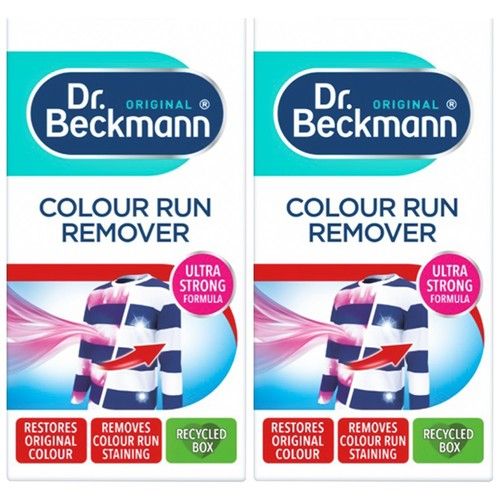 2 x Dr Beckmann Colour Run Remover 75g – Advanced Dye Transfer Solution Fabric 