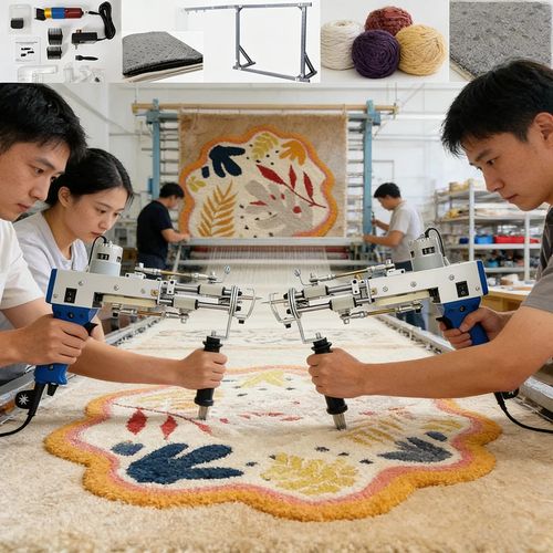 2 in 1 Cut & Loop Tufting Gun Kit - Rug Making Tool with Frame & UK Plug — image 5