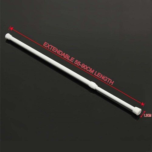Spring Loaded Extendable Net Rod Telescopic Voile Tension Curtain Rail Pole Rod