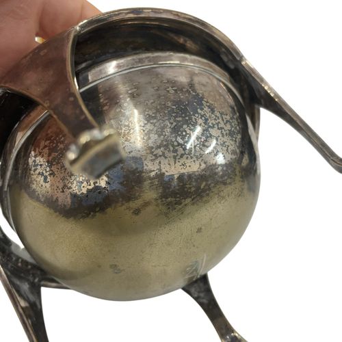 Vintage Silver Plated Domed Butter Dish With Engraved Lid and Initials — image 5