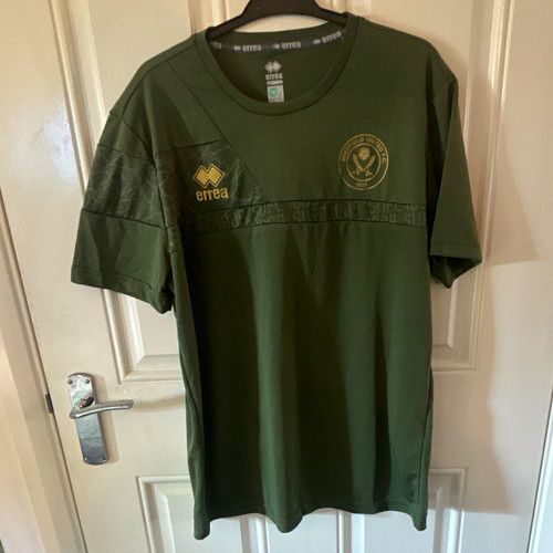 Erreà Sheffield United FC Green Training Shirt Short Sleeve Adult Size L