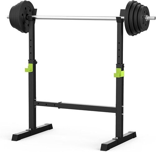 Squat Rack Stand Olympic Barbell Rack Bench Support Free Press Gym Workout ⭐⭐⭐⭐⭐