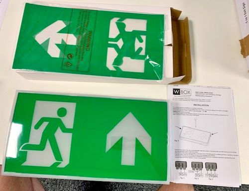 3W Maintained, Non-Maintained 3-Hour LED Emergency Exit Sign - WBXELES3W — image 2