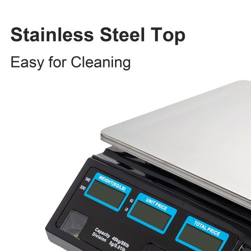 Digital Price Computing Scale 40kg/5g For Vegetable Food UK Plug Silver & Black — image 3