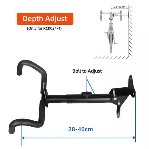 Bike Storage Hanger Wall Mounted Adjustable Bicycle Hook Rack Garage Stand Tool — image 2
