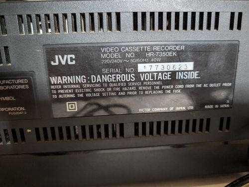 JVC HR-7350EK Top Loading VHS VCR Video Cassette Recorder partly tested — image 12