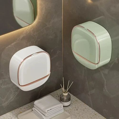 Wall-Mounted Draining Soap Holder – No-Drill Soap Box for Bathroom and Shower